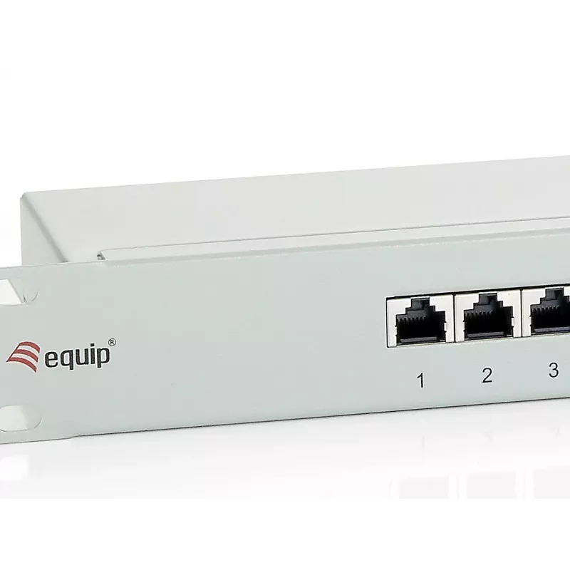 Equip 24-Port Cat.6 geschirmtes Patchpanel, hellgrau