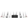 LevelOne 2-Port USB VGA Kabel KVM Switch, Audio-Unterstützung, 2048 x 1536 Pixel, Schwarz
