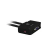 LevelOne 2-Port USB VGA Kabel KVM Switch, Audio-Unterstützung, 2048 x 1536 Pixel, Schwarz