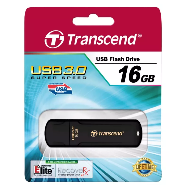 TRANSCEND Jetflash 700 - 16GB USB-Stick - USB 3.0 - Schwarz