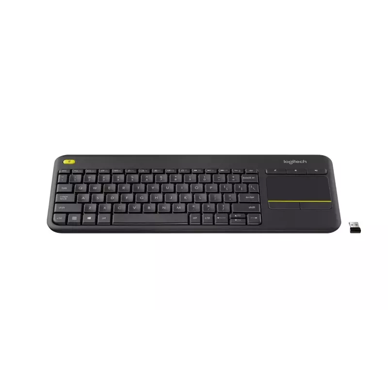 LOGITECH Wireless Touch Keyboard K400 Plus - Schwarz - Qwerty Niederländisch