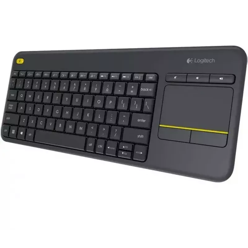 LOGITECH Wireless Touch Keyboard K400 Plus - Schwarz - Qwerty Niederländisch