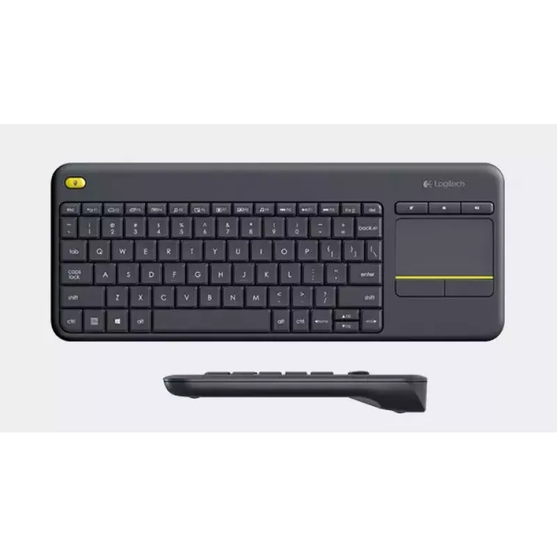 LOGITECH Wireless Touch Keyboard K400 Plus - Schwarz - Qwerty Niederländisch