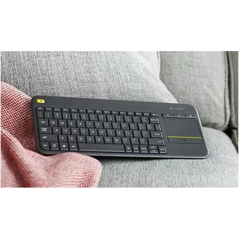 LOGITECH Wireless Touch Keyboard K400 Plus - Schwarz - Qwerty Niederländisch