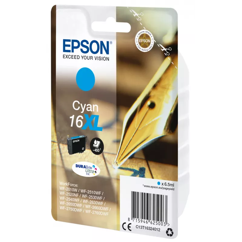 Epson Pen and crossword Einzelpackung Cyan 16XL DURABrite Ultra Tinte