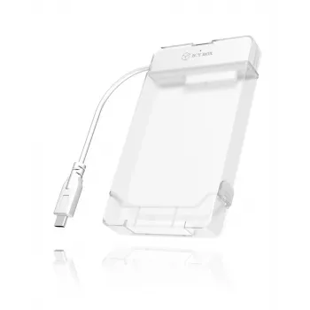 ICY BOX IB-AC703-C HDD/SSD-Gehäuse Transparent, Weiß 2,5 Zoll