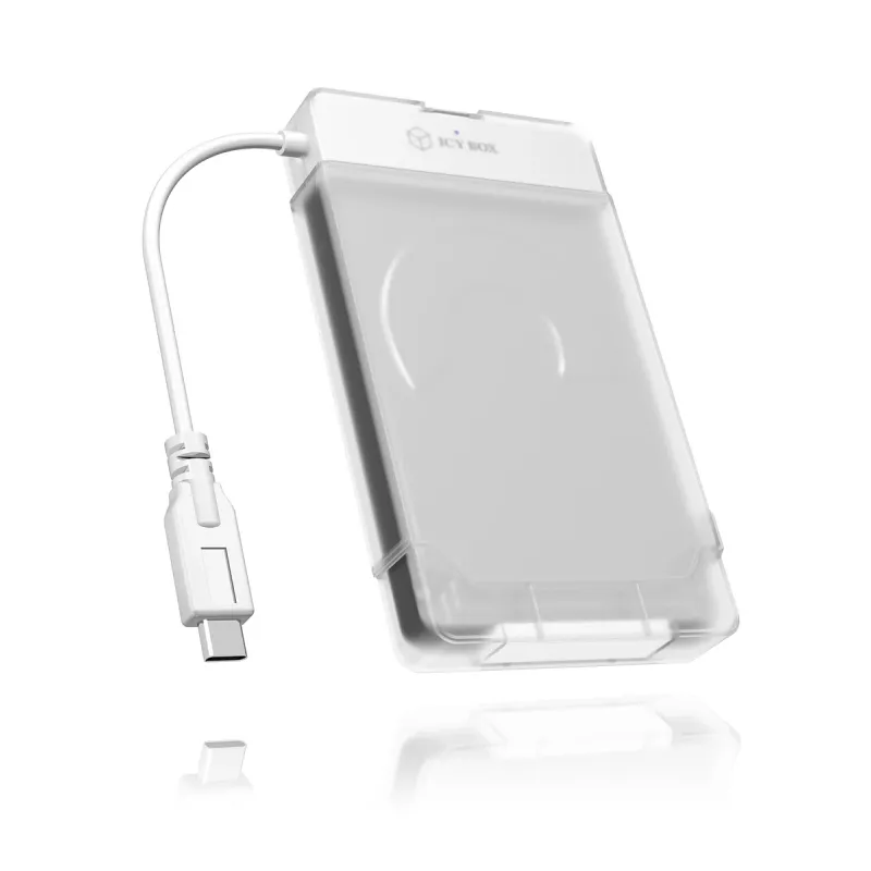 ICY BOX IB-AC703-C HDD/SSD-Gehäuse Transparent, Weiß 2,5 Zoll