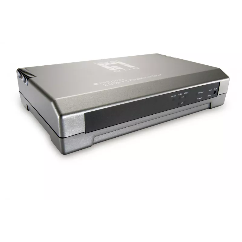 LevelOne Printserver, 2 x USB, 1 x Parallel, Grau, Aktivität, Link, Strom, Status, Taiwan, Ethernet LAN, IEEE 802.3, IEEE 802.3u, 10,100 Mbit/s
