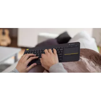 LOGITECH Wireless Touch Keyboard K400 Plus - Schwarz - QWERTZ Deutsch