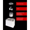 Unold Doppio Kompressor-Eismaschine 2,4 L 250 W seidenmatt, Weiß