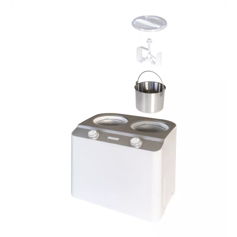 Unold Doppio Kompressor-Eismaschine 2,4 L 250 W seidenmatt, Weiß