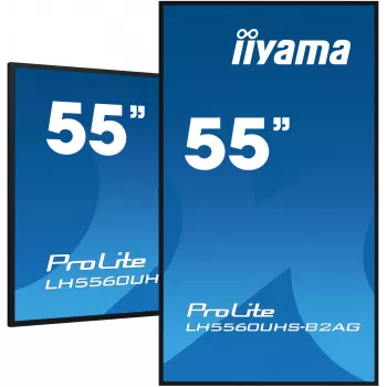 iiyama LH5560UHS-B2AG Signage Display Digital A-board 138,7 cm (54,6 Zoll) LED Wi-Fi 500 cd/m² 4K Ultra HD Schwarz Integrierter Prozessor Android 11 24/7