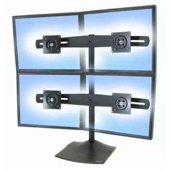 Monitor-Tischständer Ergotron DS Series DS100 Quad 61 cm Schwarz