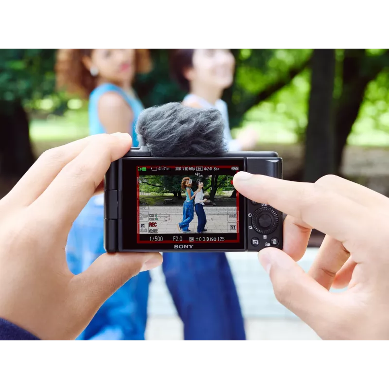 Sony ZV-1F 1 Zoll Kompaktkamera 20,1 MP Exmor RS CMOS 5472 x 3648 Pixel Schwarz