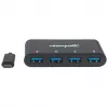 Manhattan USB-C Dock/Hub, Anschlüsse (4x): USB-A (4x), 5 Gbit/s (USB 3.2 Gen1 alias USB 3.0), USB-betrieben (kein externes Netzteil erforderlich), Kabel 20 cm, Äquivalent zu HB30C4AB