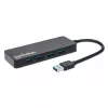Manhattan USB-A 4-Port Hub, 4x USB-A Ports, 5 Gbps (USB 3.2 Gen1 auch bekannt als USB 3.0), USB-betrieben (kein externes Netzteil erforderlich), Entspricht ST4300PBU3 & ST4300MINU3B