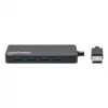 Manhattan USB-A 4-Port Hub, 4x USB-A Ports, 5 Gbps (USB 3.2 Gen1 auch bekannt als USB 3.0), USB-betrieben (kein externes Netzteil erforderlich), Entspricht ST4300PBU3 & ST4300MINU3B