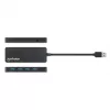 Manhattan USB-A 4-Port Hub, 4x USB-A Ports, 5 Gbps (USB 3.2 Gen1 auch bekannt als USB 3.0), USB-betrieben (kein externes Netzteil erforderlich), Entspricht ST4300PBU3 & ST4300MINU3B