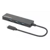 Manhattan USB-C Dock/Hub, Anschlüsse (4): USB-A (x4), 5 Gbps (USB 3.2 Gen1 auch bekannt als USB 3.0), USB-gespeist (kein externes Netzteil erforderlich), Entspricht HB30CM4AB