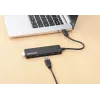 Manhattan USB-C Dock/Hub, Anschlüsse (4): USB-A (x4), 5 Gbps (USB 3.2 Gen1 auch bekannt als USB 3.0), USB-gespeist (kein externes Netzteil erforderlich), Entspricht HB30CM4AB