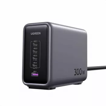 Ugreen 90903B Ladegerät für Mobilgeräte Universal Schwarz, Grau AC Schnellladung Indoor