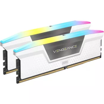 CORSAIR Arbeitsspeicher 32GB DDR5 (2x16GB) DRAM 6000MT/s CL30 Speicherkit Vengeance RGB - Weiß