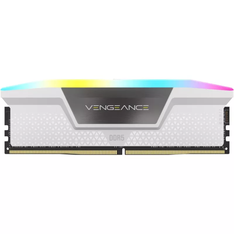 CORSAIR Arbeitsspeicher 32GB DDR5 (2x16GB) DRAM 6000MT/s CL30 Speicherkit Vengeance RGB - Weiß