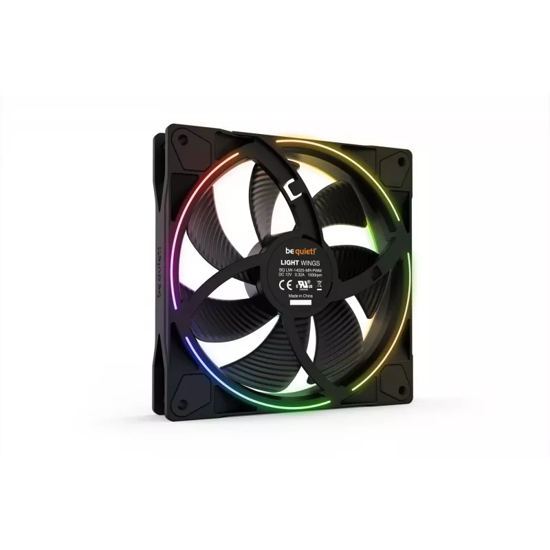 be quiet Light Wings 140mm ARGB PWM Lüfter Schwarz 3er-Pack