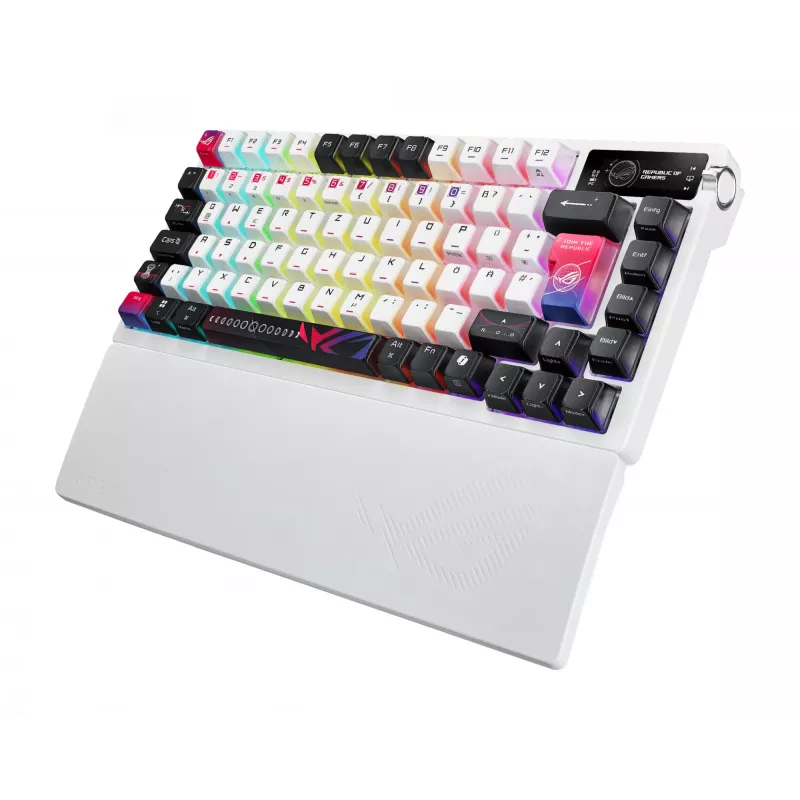 ASUS ROG Azoth X Tastatur Gaming USB + RF Wireless + Bluetooth QWERTZ Weiß
