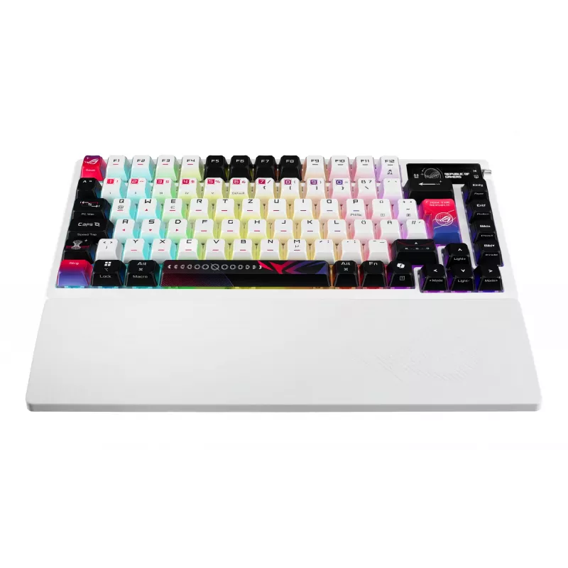ASUS ROG Azoth X Tastatur Gaming USB + RF Wireless + Bluetooth QWERTZ Weiß
