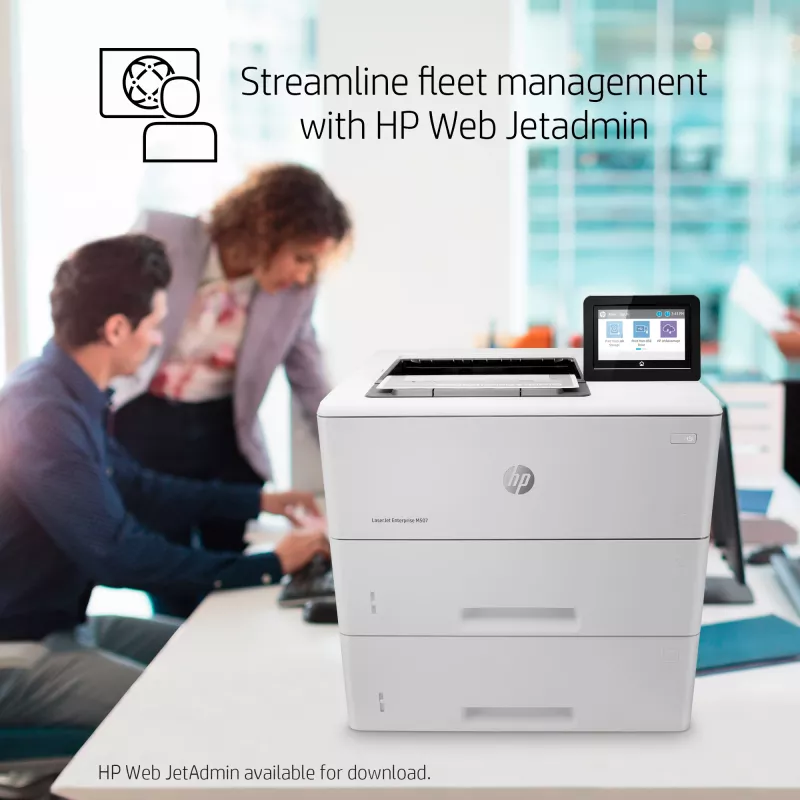 HP LaserJet Enterprise M507x, Laser, 1200 x 1200 DPI, A4, 43 ppm, Duplexdruck, netzwerkfähig
