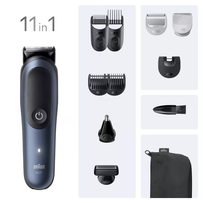 Haarschneider Braun AIO7540 Schwarz Blau Lithium-Ion 120 min