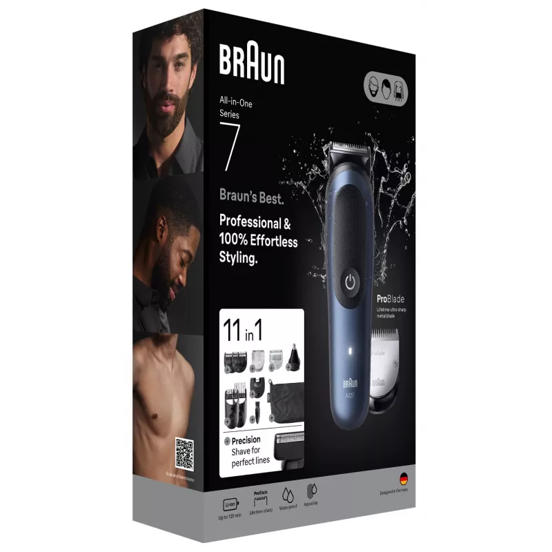 Haarschneider Braun AIO7540 Schwarz Blau Lithium-Ion 120 min