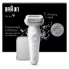 Epilator BRAUN 9-011 3D Silk-epil 9 Flex Wet & Dry — 40 Pinzetten, Akku, Massage, Weiß/Grau