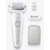 Epilator BRAUN 9-011 3D Silk-epil 9 Flex Wet & Dry — 40 Pinzetten, Akku, Massage, Weiß/Grau
