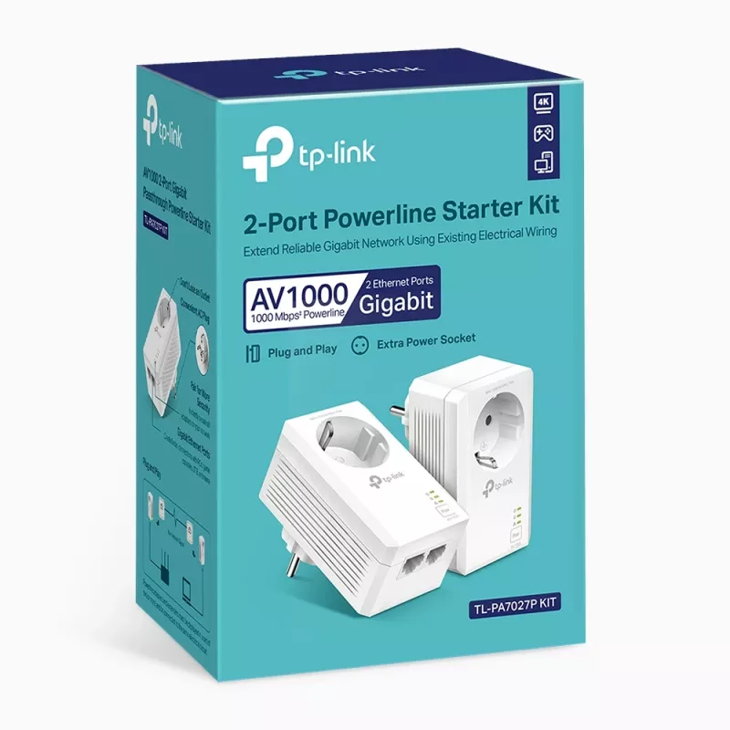 TP-Link TL-PA7027P KIT PowerLine Netzwerkadapter 1000 Mbit/s Ethernet LAN Weiß 2 Stück