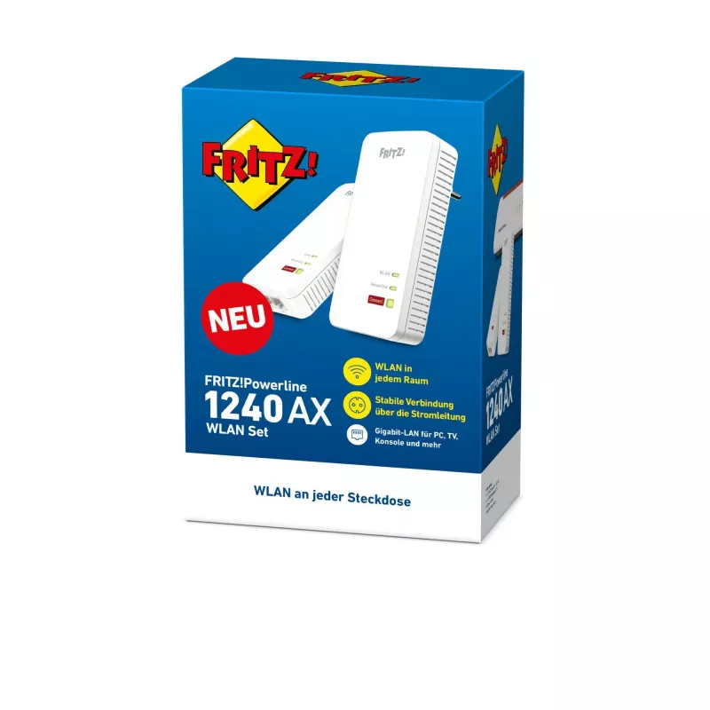 Powerline 1240 AX WLAN Set 1200 Mbit/s Ethernet LAN Wi-Fi Weiß 2 St.