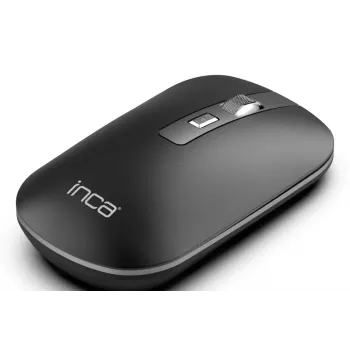 INCA Wireless Maus IWM-531RA – Bluetooth & RF Wireless 2,4 GHz – 1600 dpi – Schwarz/Silber