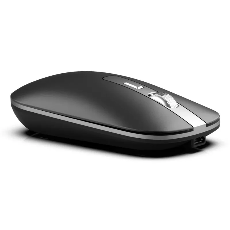 INCA Wireless Maus IWM-531RA – Bluetooth & RF Wireless 2,4 GHz – 1600 dpi – Schwarz/Silber