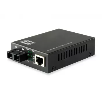 LevelOne RJ45 auf SC Gigabit Medienkonverter, Singlemode-Faser, 20 km
