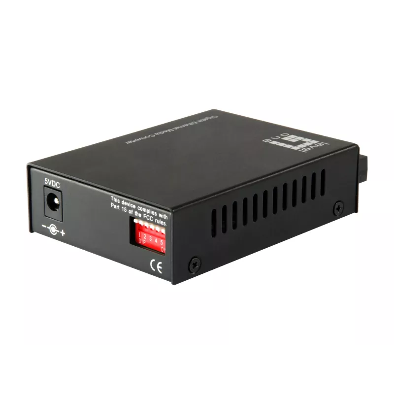 LevelOne RJ45 auf SC Gigabit Medienkonverter, Singlemode-Faser, 20 km