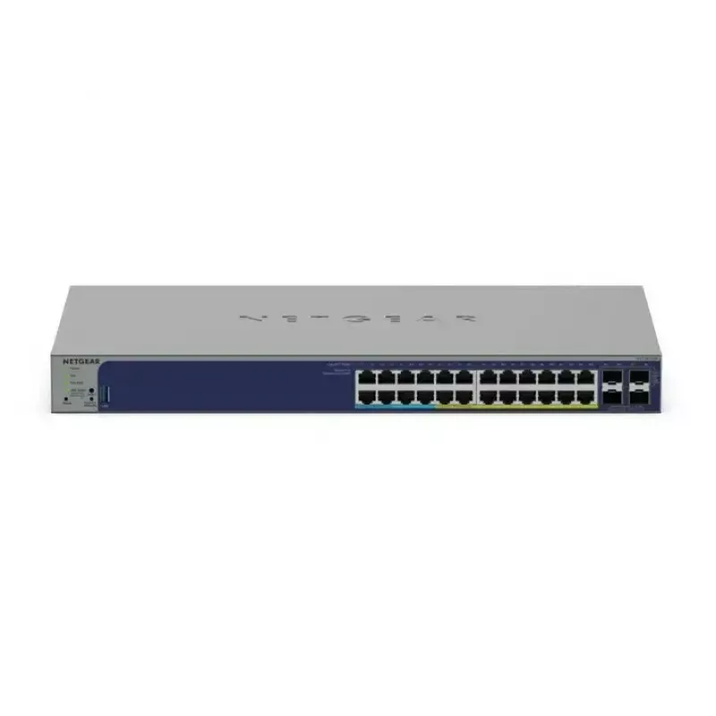 Managed Gigabit PoE Switch Netgear GS728TXUP — 24 × 10/100/1000 RJ-45, 128 Gbit/s, 1U, Rack-Montage