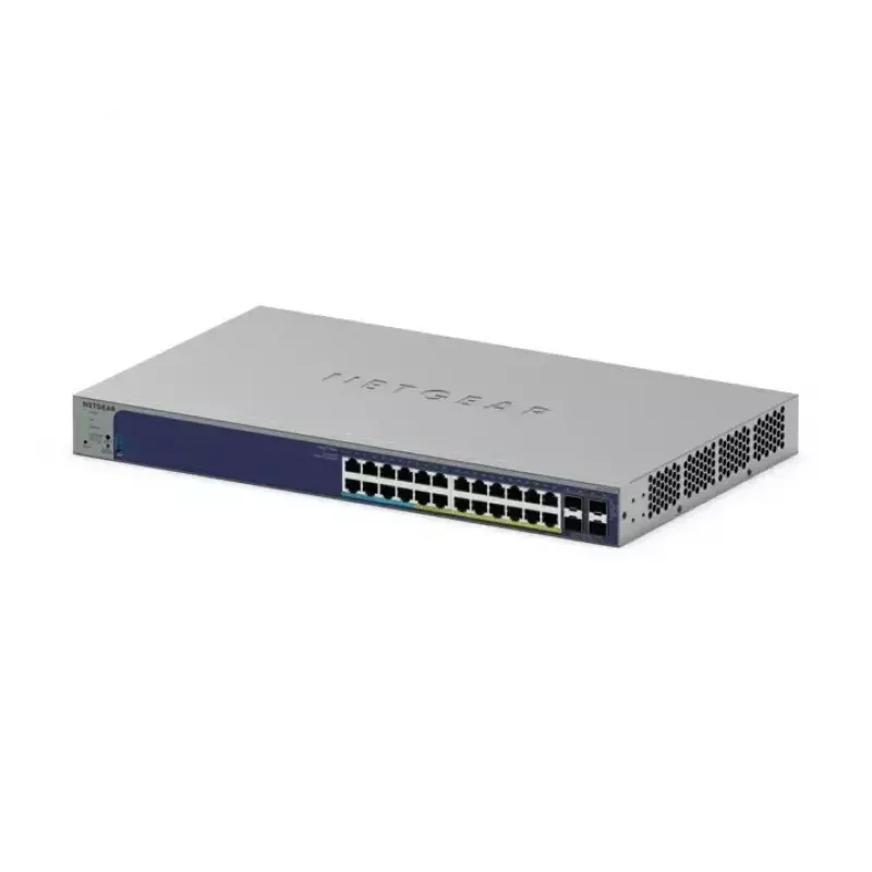 Managed Gigabit PoE Switch Netgear GS728TXUP — 24 × 10/100/1000 RJ-45, 128 Gbit/s, 1U, Rack-Montage