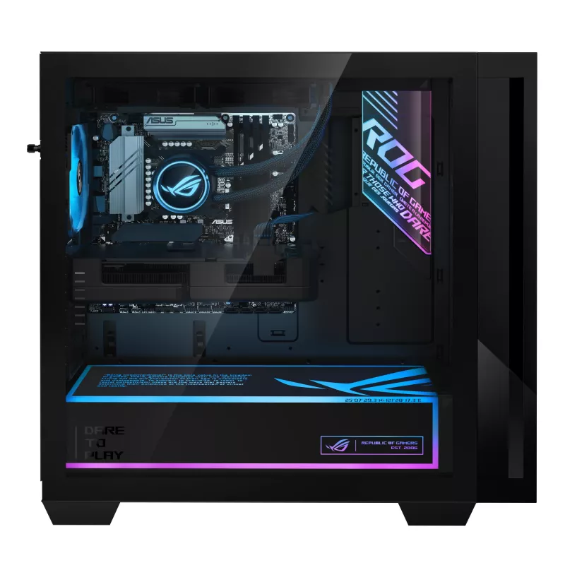 ASUS ROG G700 GM700TZ-R9800X064W AMD Ryzen™ 7 9800X3D 64 GB DDR5-SDRAM 1 TB SSD NVIDIA GeForce RTX 5070 Windows 11 Home Tower PC Schwarz