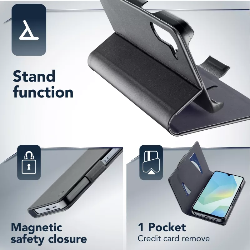 Cellularline Book - Galaxy A16 Book-Case mit Kartenfach und Magnetverschluss