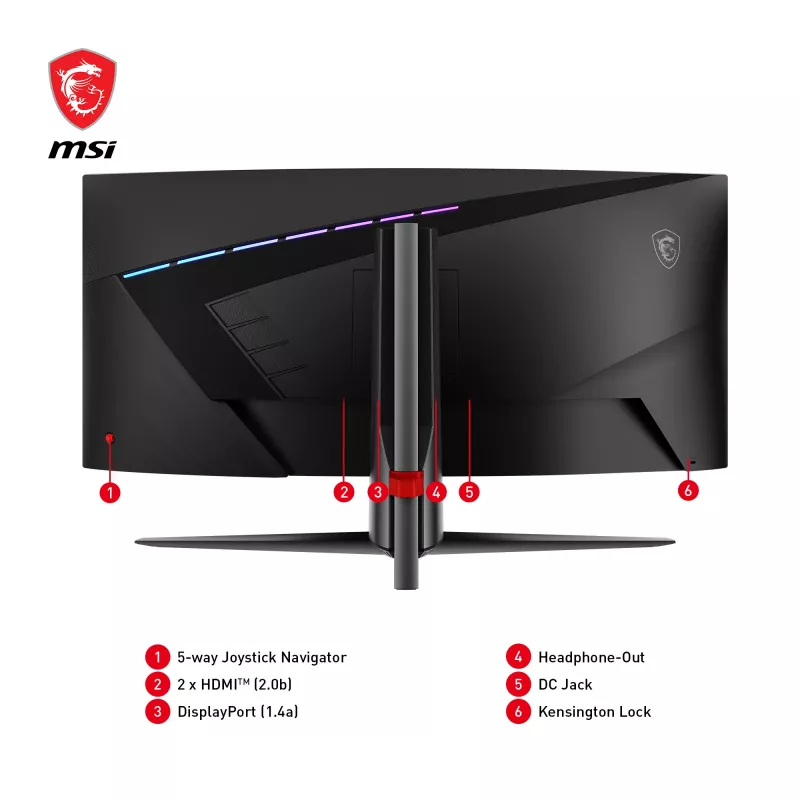 MSI MAG 345CQRDE Computer-Monitor 86,4 cm (34 Zoll) 3440 x 1440 Pixel UltraWide Dual Quad HD Schwarz