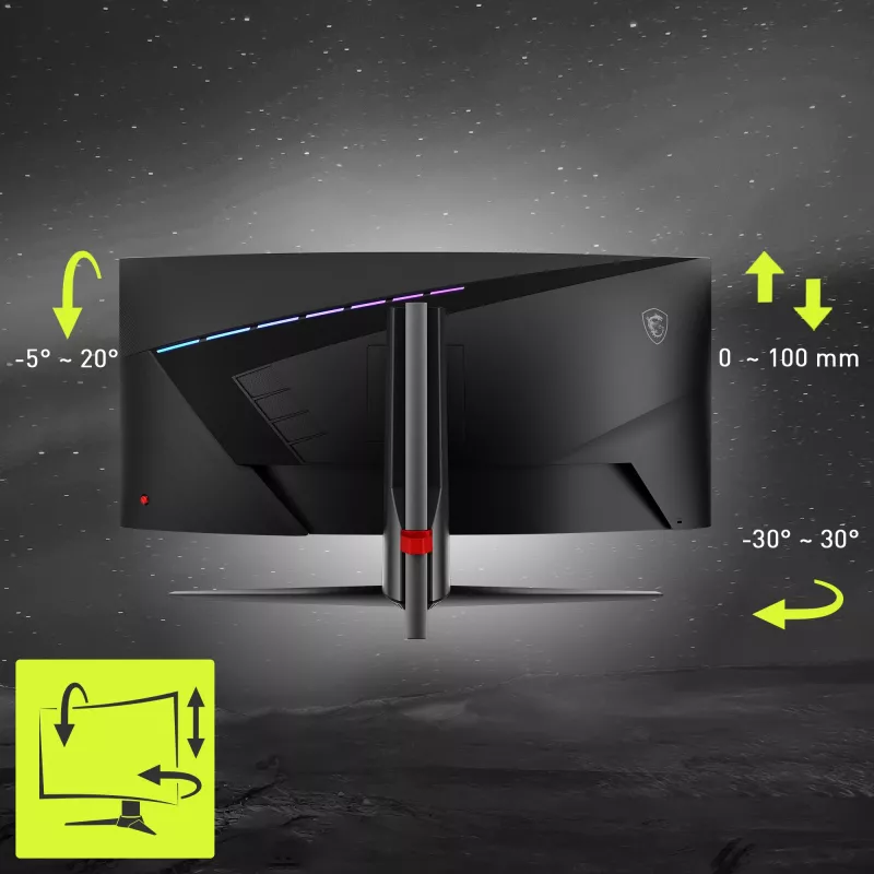 MSI MAG 345CQRDE Computer-Monitor 86,4 cm (34 Zoll) 3440 x 1440 Pixel UltraWide Dual Quad HD Schwarz
