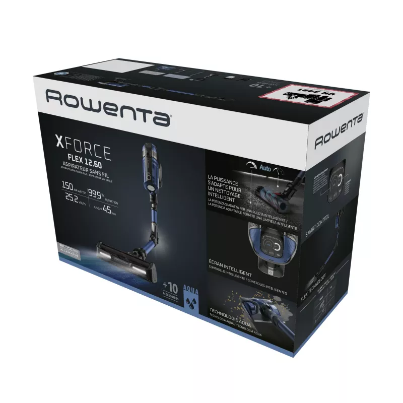Rowenta RH98C0 2-in-1 Akku-Staubsauger Trocken & Nass beutellos 0,9 L 320 W Blau, Grau
