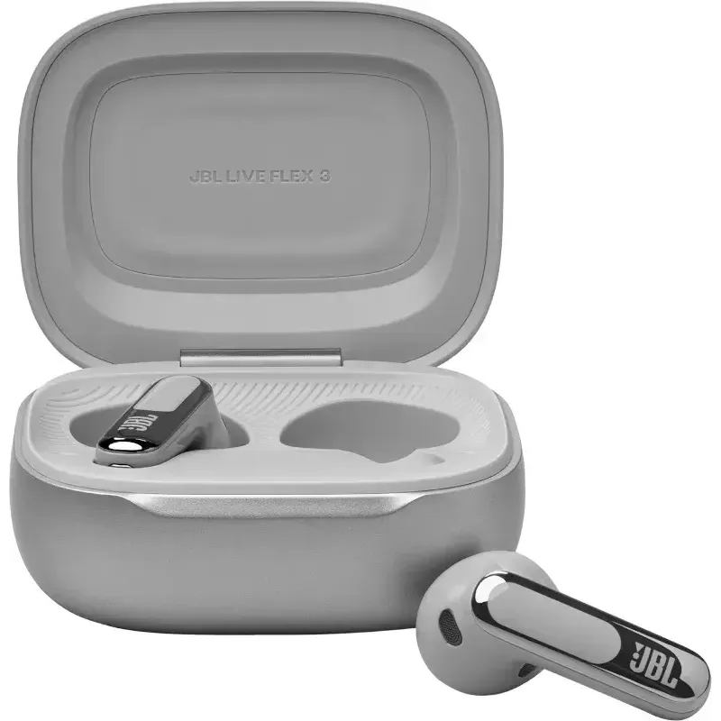 JBL Live Flex 3 Headset Kabellos In-Ear Telefonie/Musik/Sport/Alltag Silber
