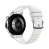 Smartwatch HUAWEI WATCH 5 — rundes 42 mm Edelstahlgehäuse, 1,38 Zoll AMOLED, GPS, Bluetooth, 540 mAh Akku, beiges Gehäuse mit weißem Armband